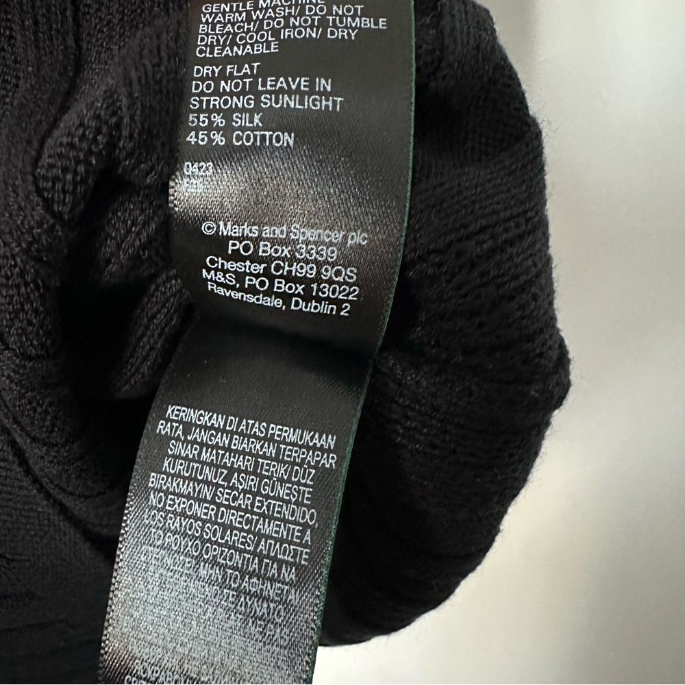 Autograph Black Ribbed Top - Picture 4 of 5
